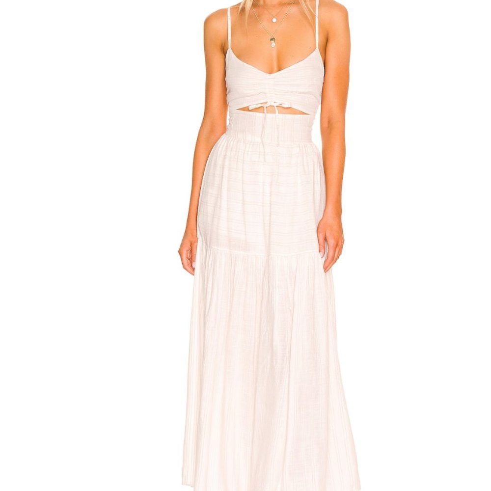 Worn-Once LSPACE Zuri Dress | Cream / White | Large | Purchased from Revolve